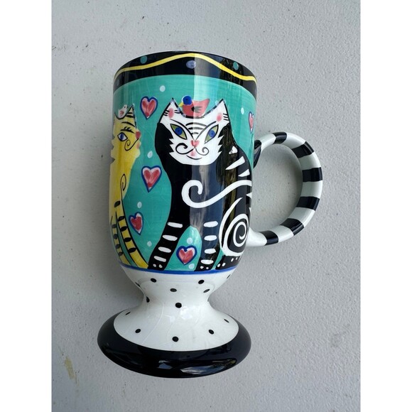 Dana Simson By Art Impressions Hand Painted Crazy Cat Lady Lover Tall Coffee Mug - Picture 2 of 5